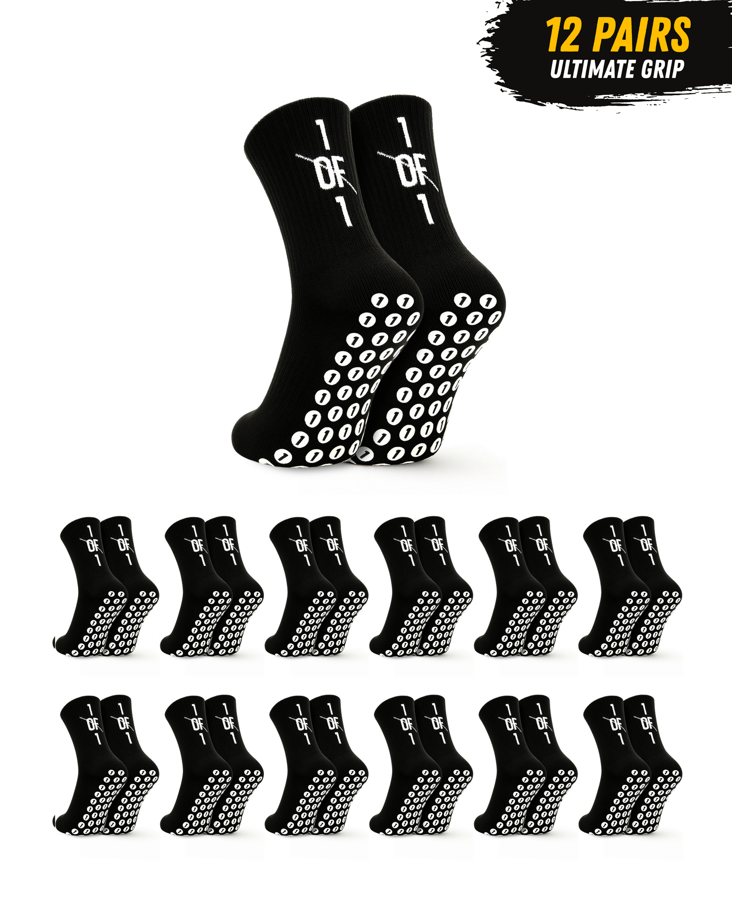 12 Pair Bundle - Pro Grip Socks