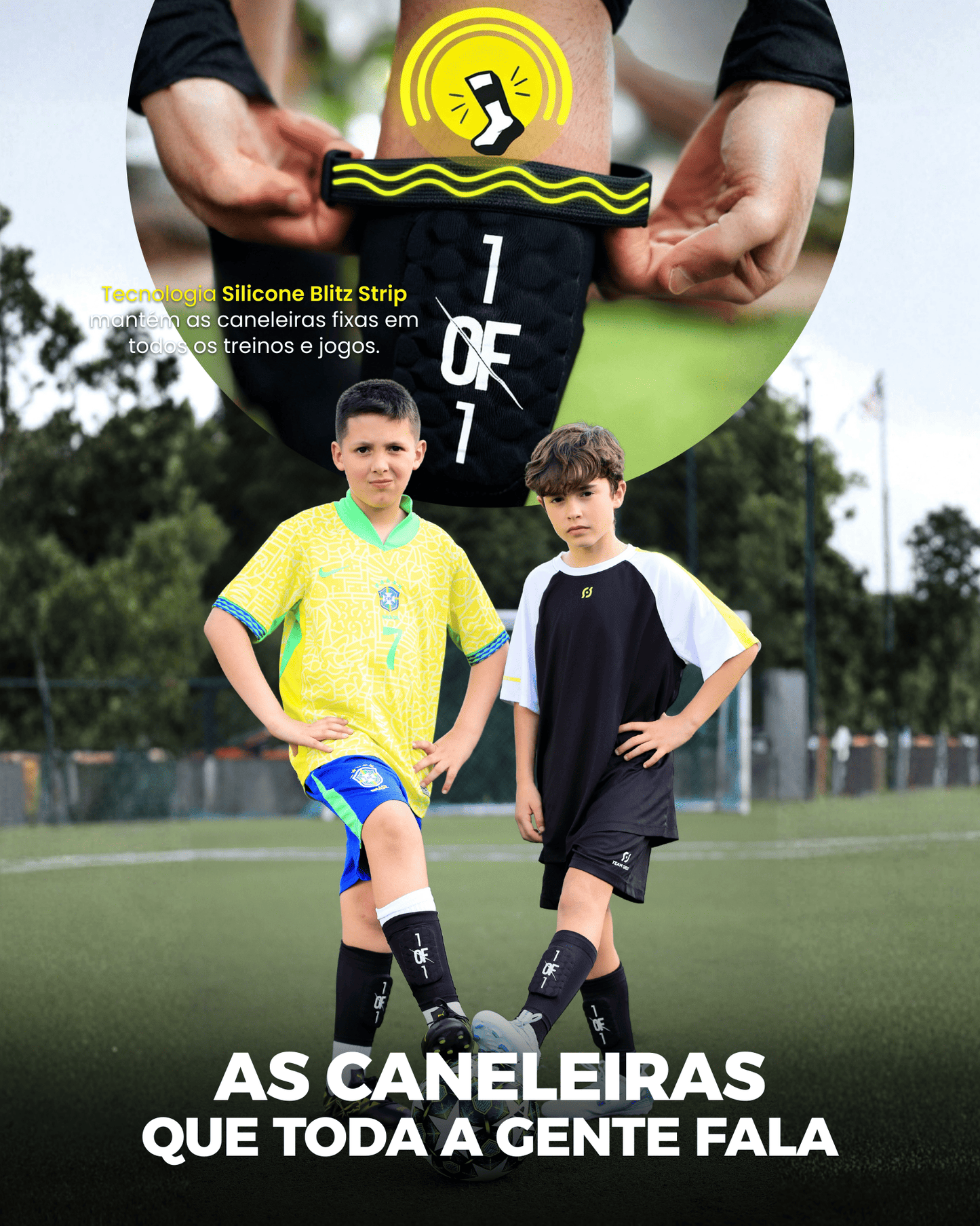 Espinilleras integradas para niños