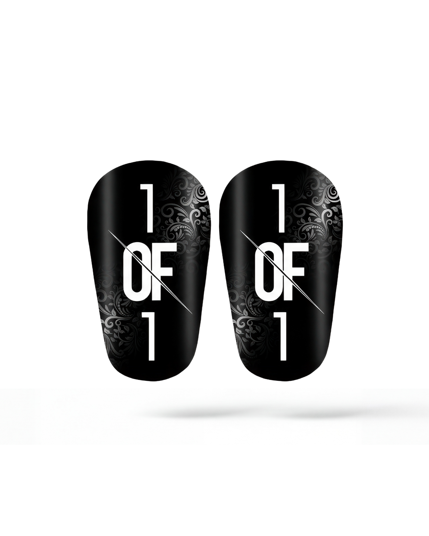 1OF1 mini shin pads worn under sock sleeve — complete setup