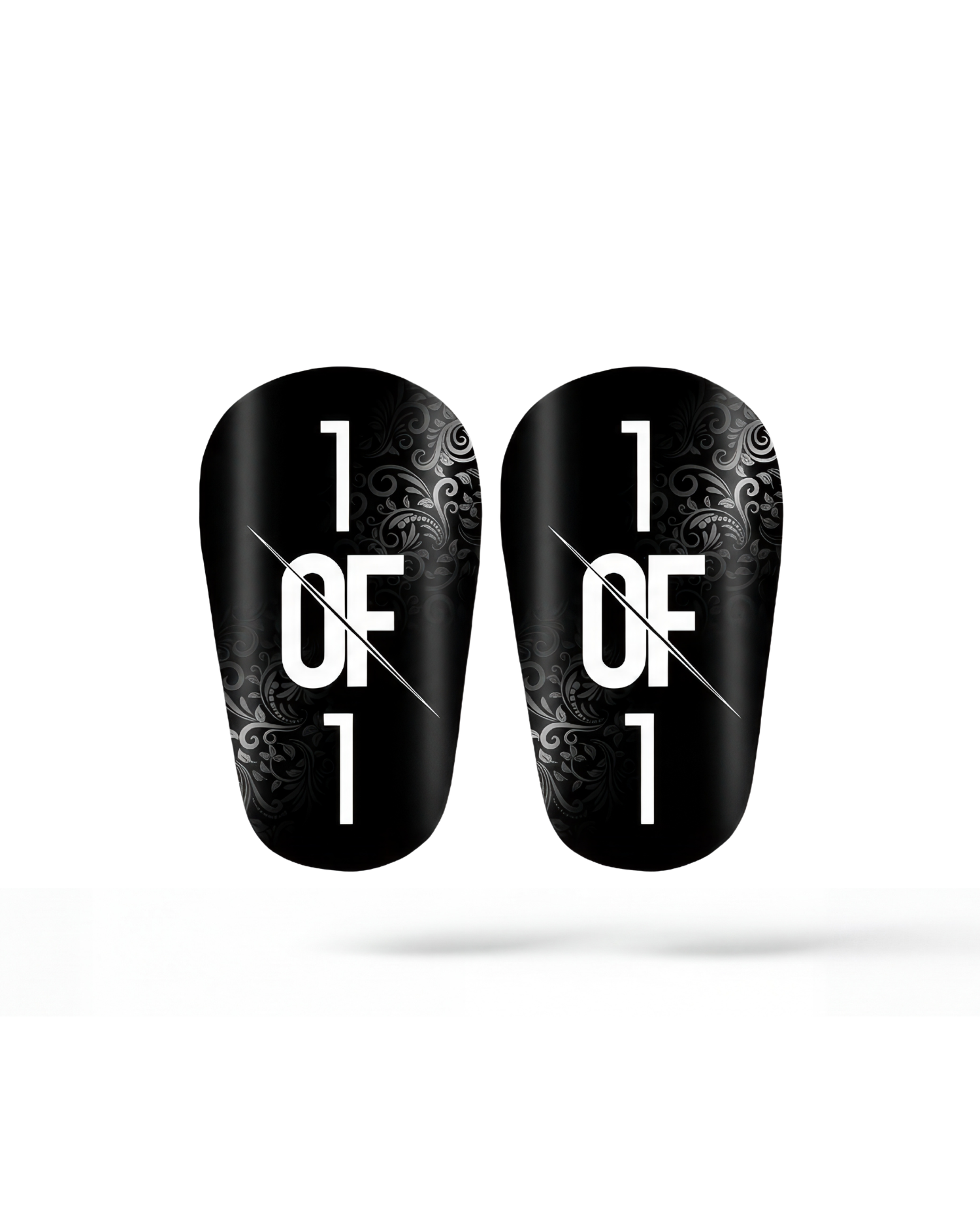 1OF1 mini shin pads worn under sock sleeve — complete setup