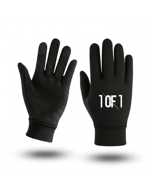 1OF1 football thermal gloves lifestyle shot — training in cold weather