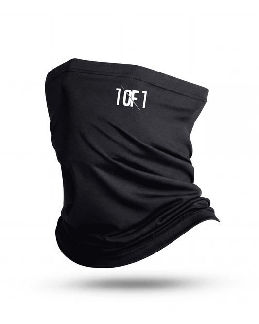 1OF1 football snood lifestyle — worn around neck during training