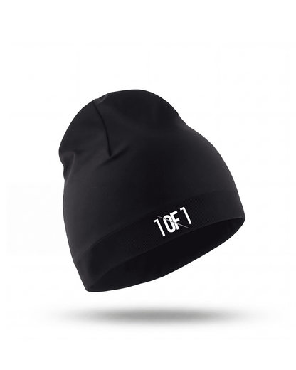 1OF1 football thermal beanie lifestyle shot — worn during training