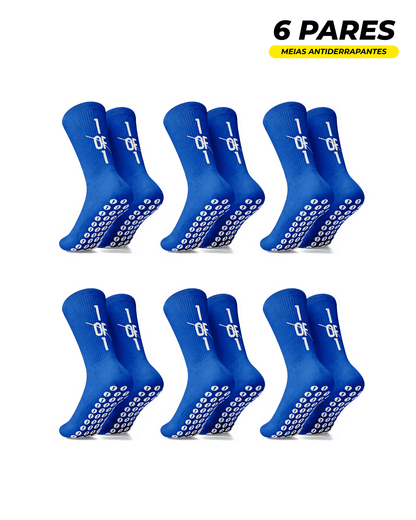 1OF1 pack 6 pares meias Pro Grip — seleção de cores exibida